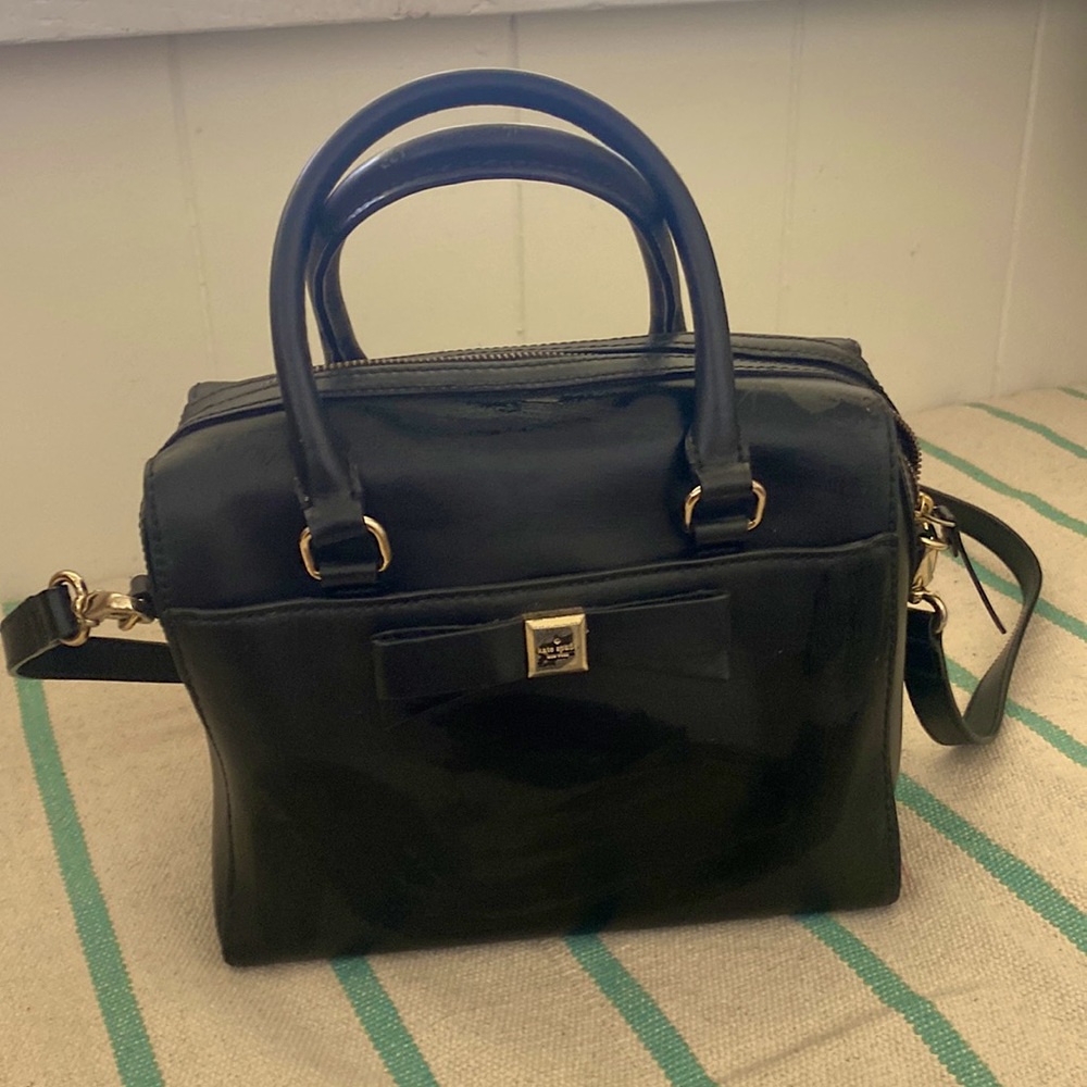 Kate spade black purse with bow